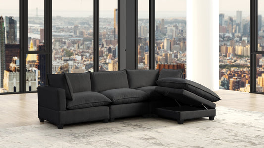 Cloud Neo Boucle Black Modular Sectional