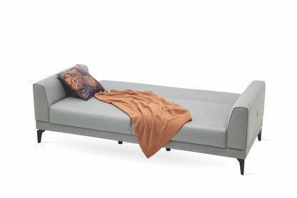 Cordell Light Gray 3-Seater Sofa Bed - Mattress on Demand