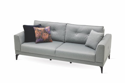 Cordell Light Gray 3-Seater Sofa Bed - Mattress on Demand