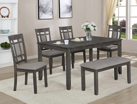 Dona Gray 6-Piece Dining Room Set