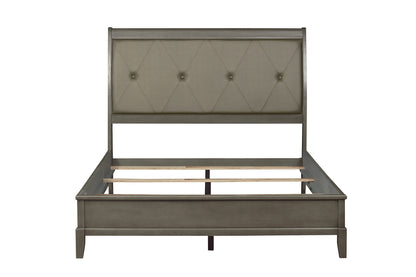 Cotterill Gray Queen Upholstered Panel Bed