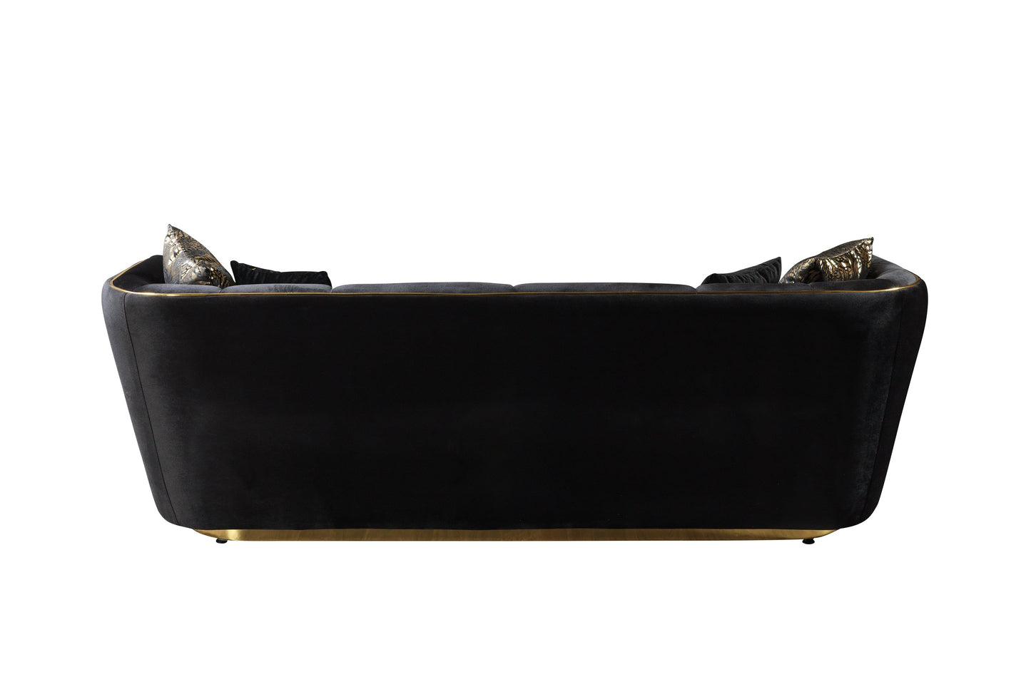 Daphne Black Velvet Sofa & Loveseat - Mattress on Demand