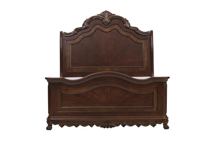 Deryn Park Cherry Sleigh Bedroom Set