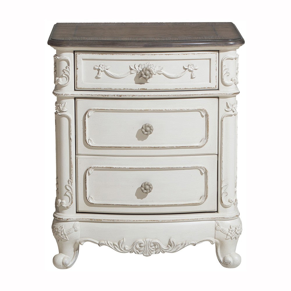 Cinderella Antique White Nightstand