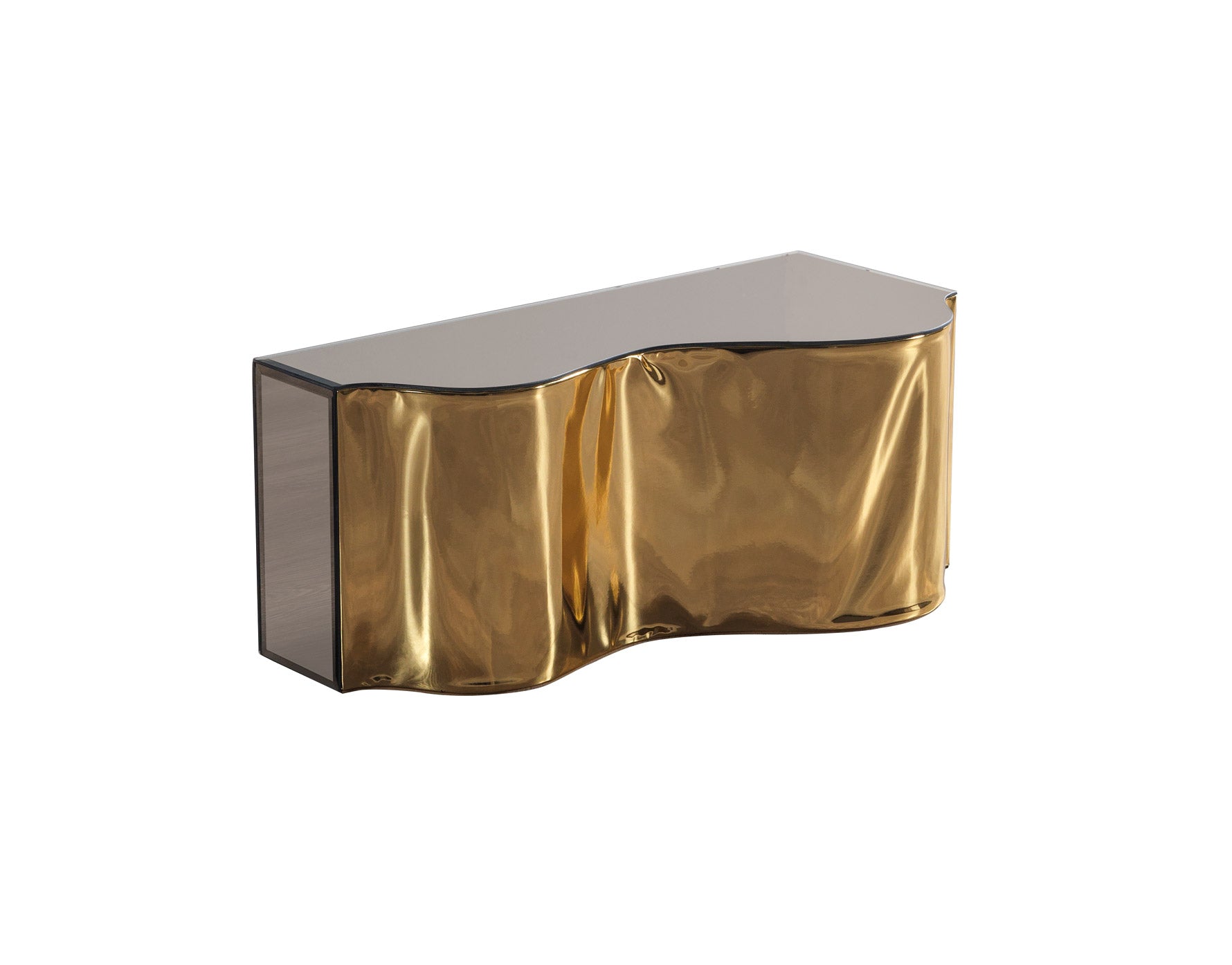 Dream Glass Bronze/Gold 3-Piece Coffee Table - Mattress on Demand