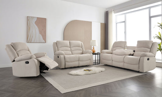 Dynamo Sand 3-Piece Reclining Living Room Set