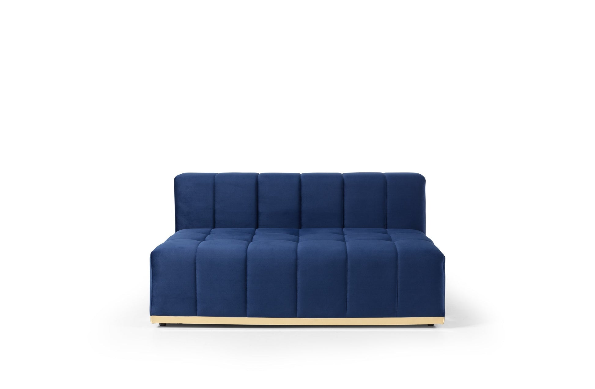 Elisha Navy Velvet Double Chaise Sectional - Mattress on Demand