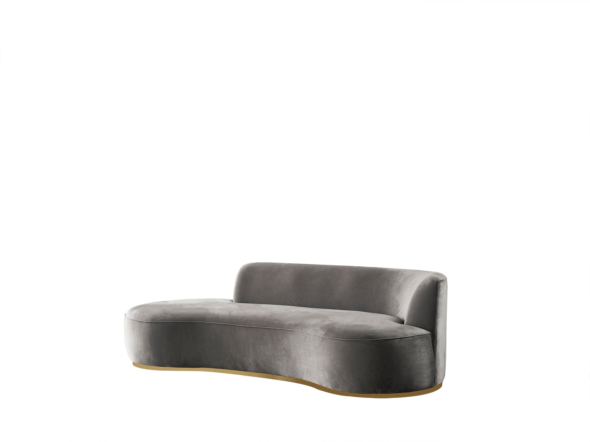 Ella Gray Velvet Chaise Lounge - Mattress on Demand