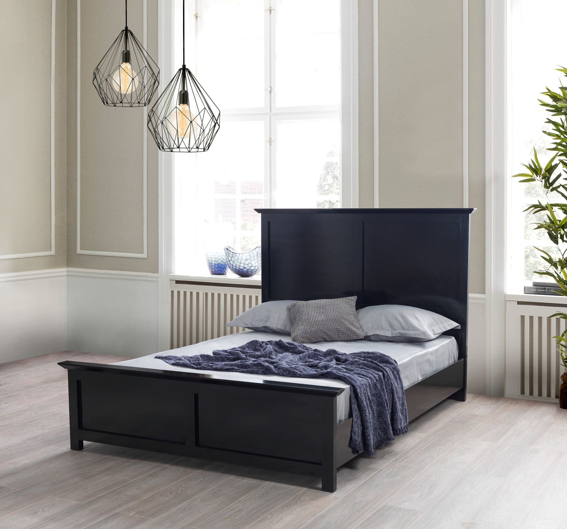 Erika Black 4-Piece Queen Bedroom Set - Mattress on Demand