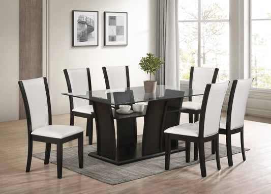 Florida White/Espresso 7-Piece Dining Set