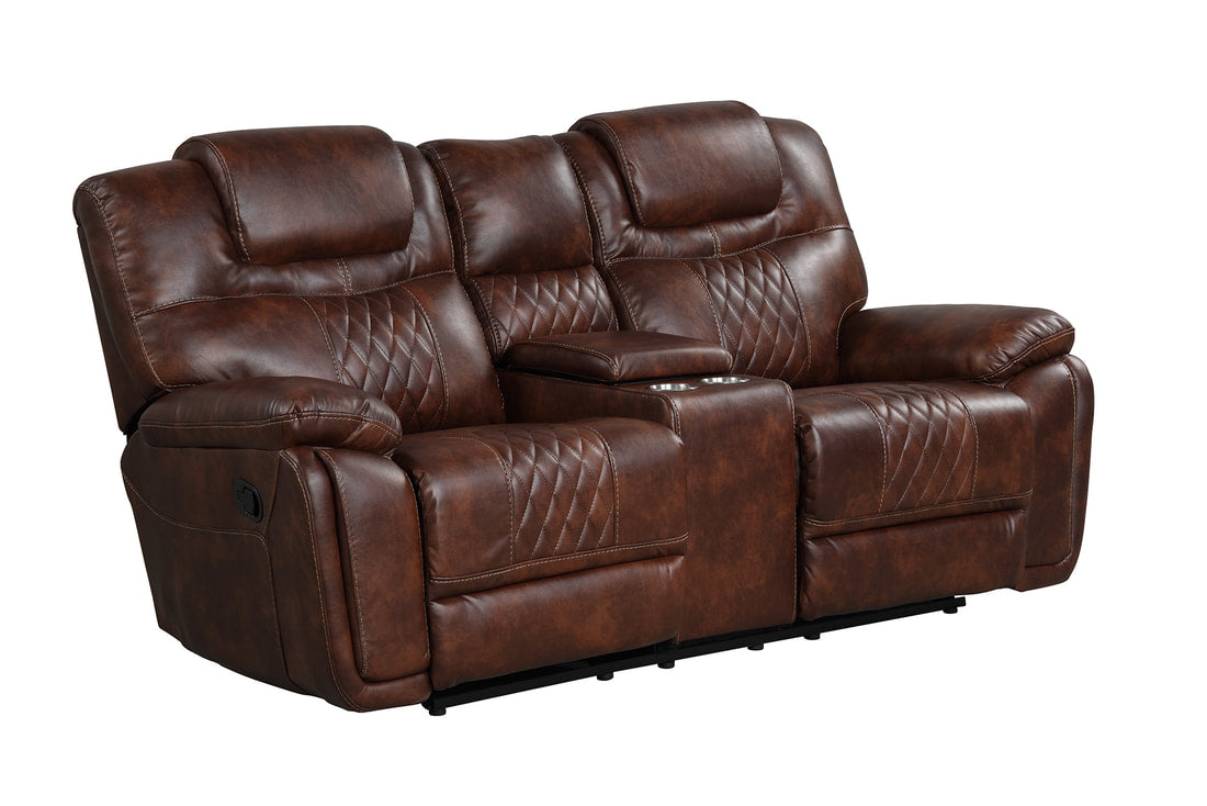 Galveston Brown Reclining Living Room Set