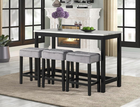 Gloria Gray 4-Piece Counter Height Set