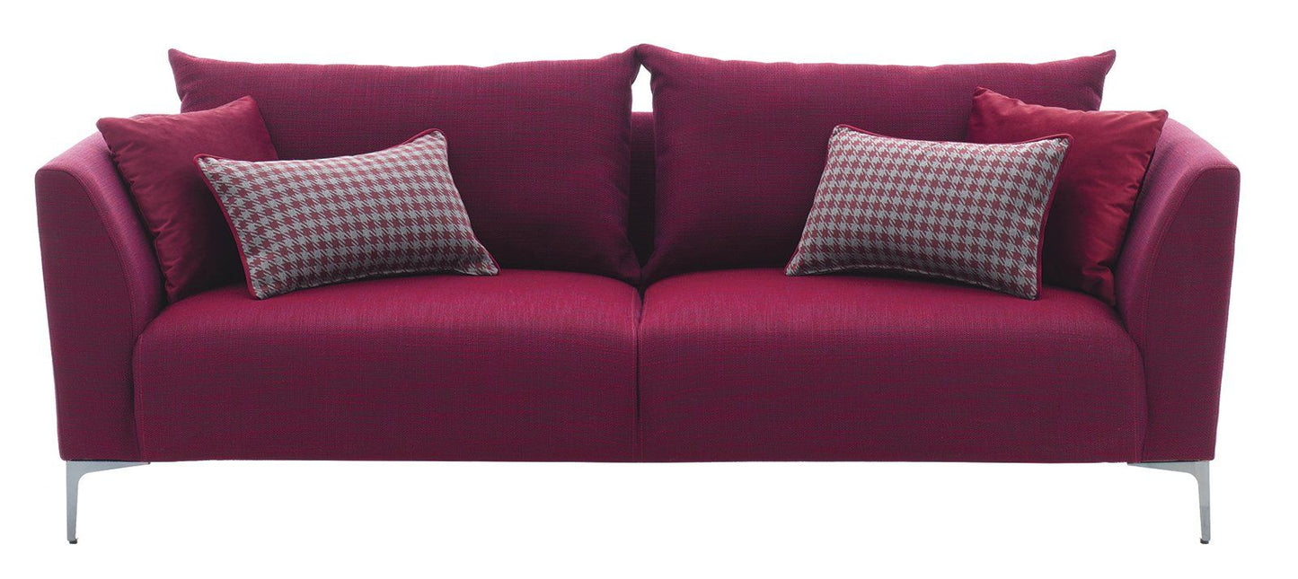 Gravity Exen Burgundy 3-Seater Sofa - Mattress on Demand