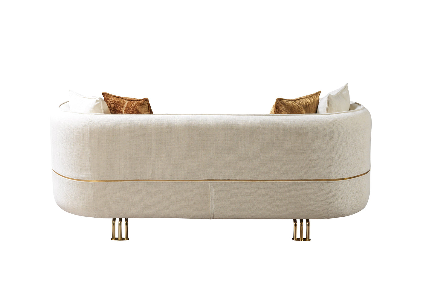 Helena Ivory Velvet Living Room Set - Mattress on Demand