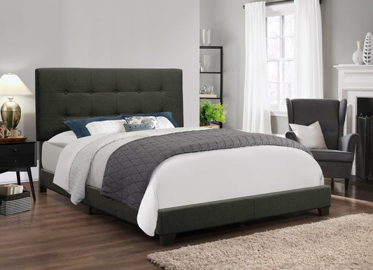 Henry Charcoal Linen Upholstered Full Bed