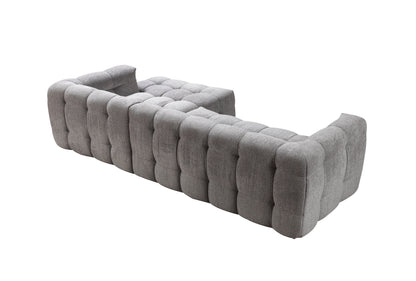 Ivy Gray Boucle RAF Sectional - Mattress on Demand