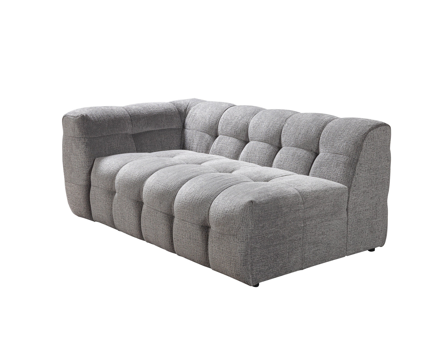 Ivy Gray Boucle RAF Sectional - Mattress on Demand