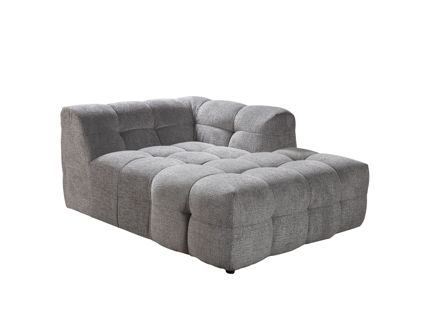 Ivy Gray Boucle RAF Sectional - Mattress on Demand