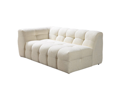 Ivy Ivory Boucle RAF Sectional - Mattress on Demand