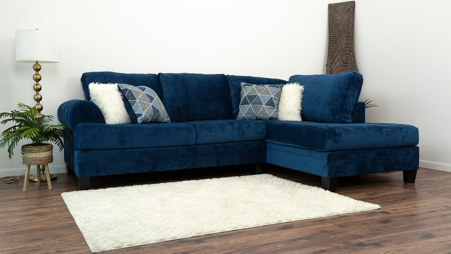 Jamba Groovy Navy RAF Sectional - Mattress on Demand