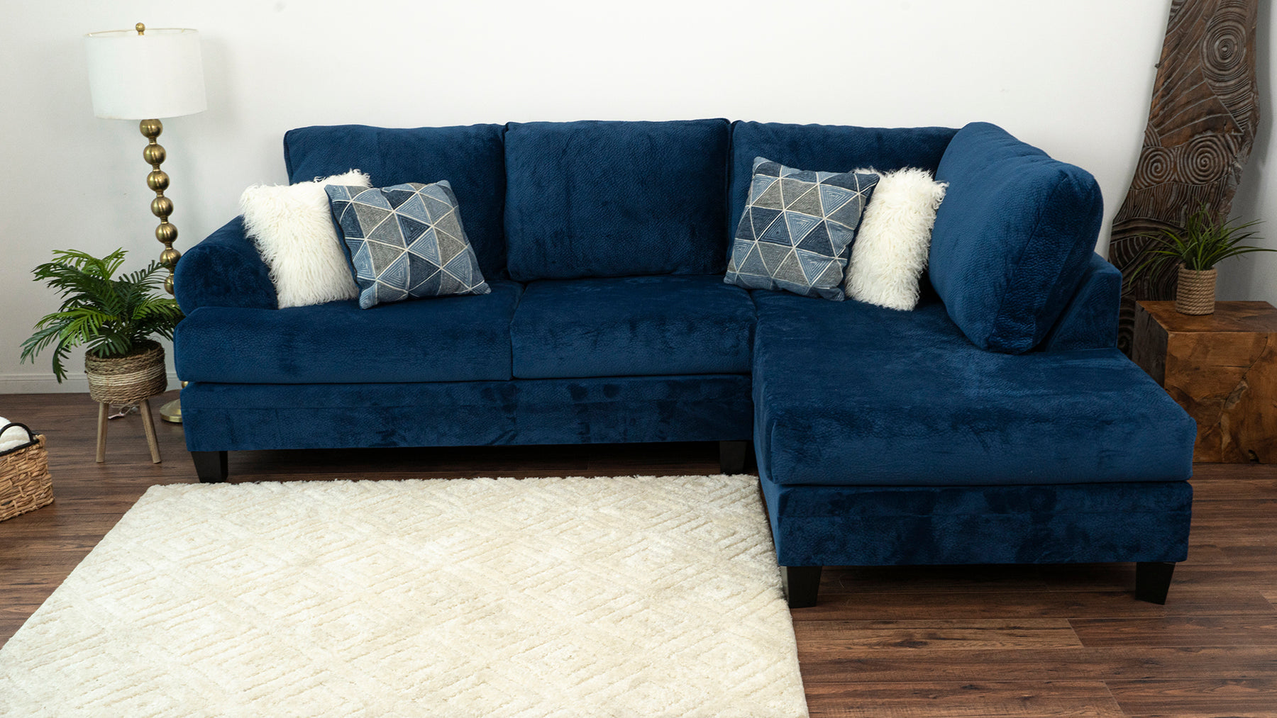 Jamba Groovy Navy RAF Sectional - Mattress on Demand