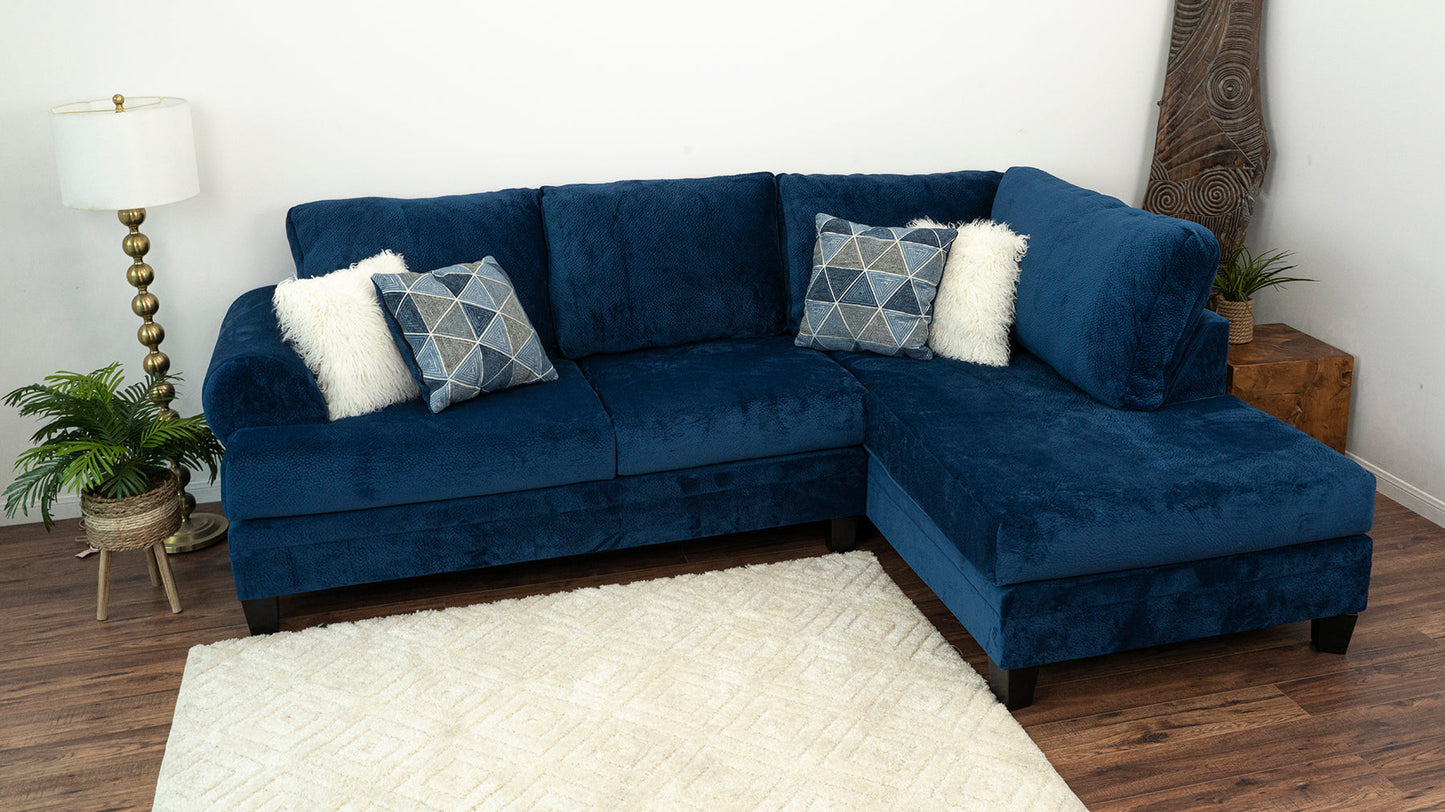 Jamba Groovy Navy RAF Sectional - Mattress on Demand