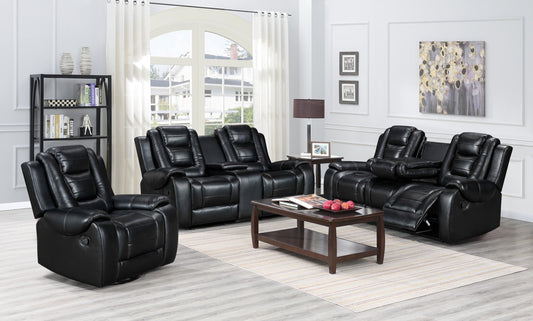 Jordan Black 3-Piece Reclining Sectional