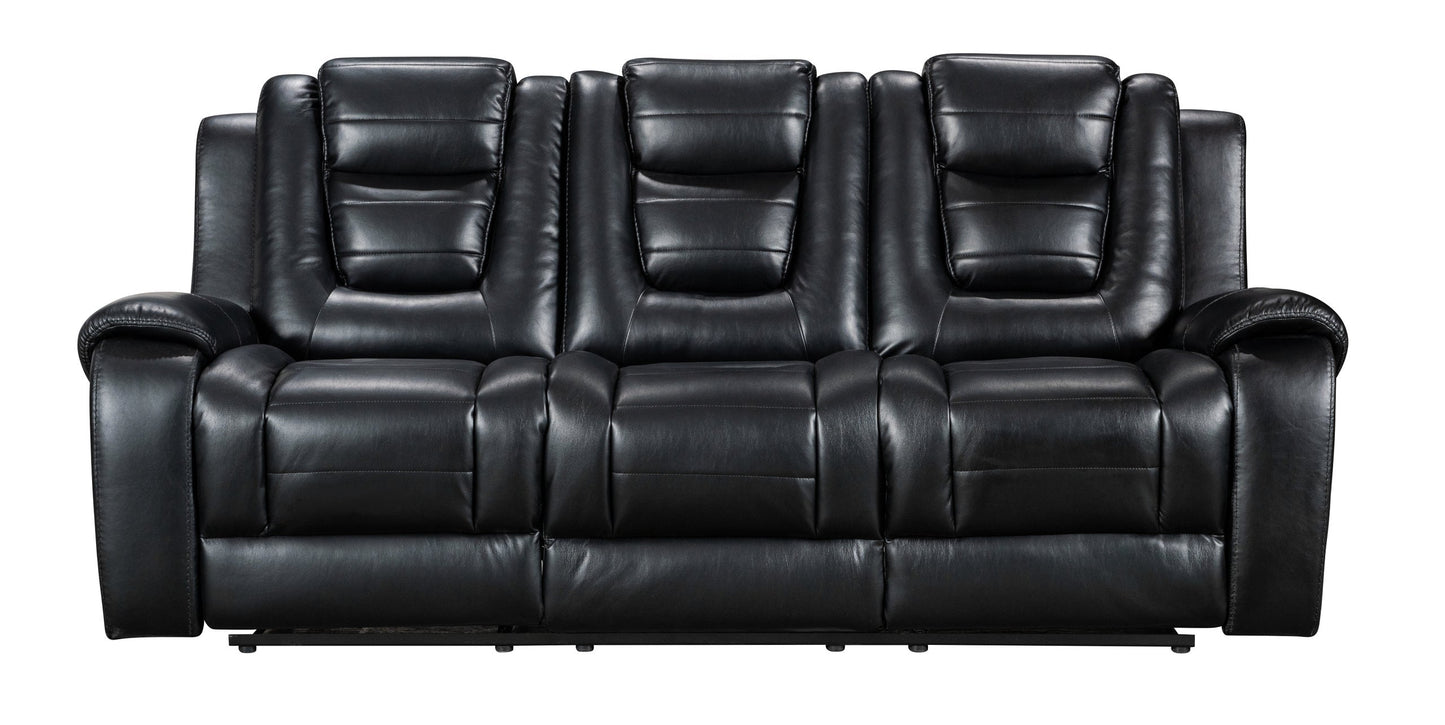 Jordan Black 3-Piece Reclining Sectional