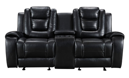 Jordan Black 3-Piece Reclining Sectional