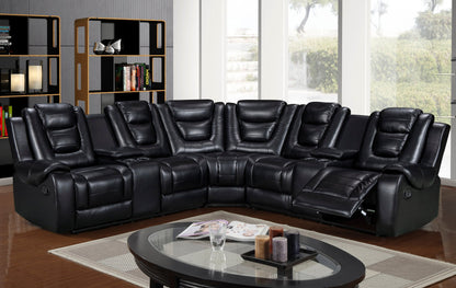 Jordan Black Reclining Sectional