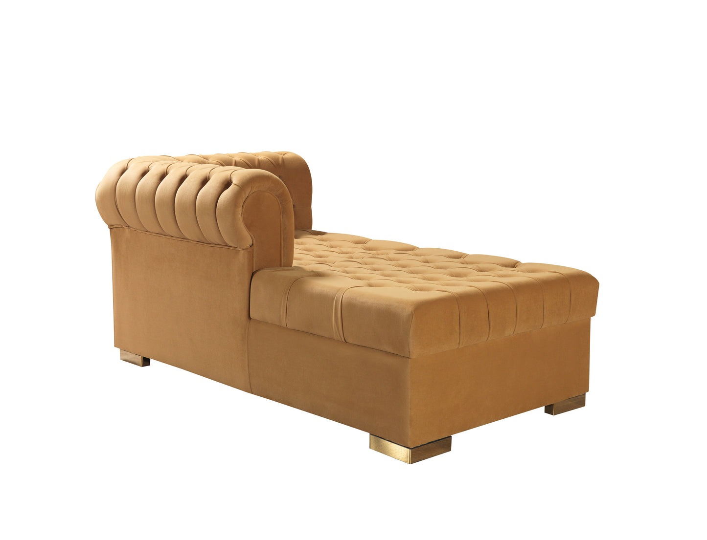 Lauren Mustard Velvet Double Chaise Sectional - Mattress on Demand