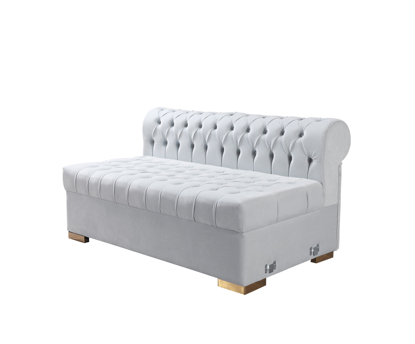 Lauren Pearl Velvet Double Chaise Sectional - Mattress on Demand