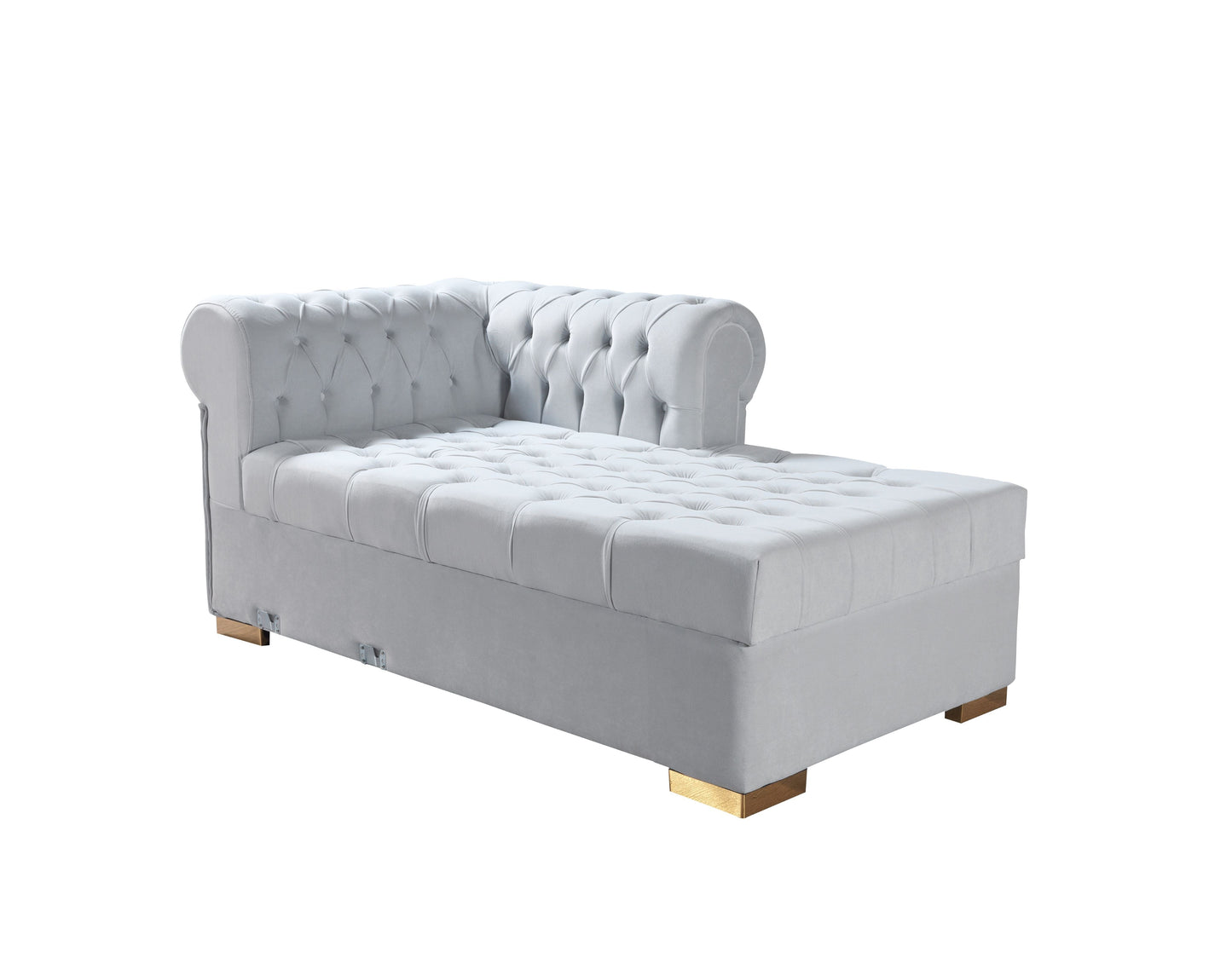 Lauren Pearl Velvet Double Chaise Sectional - Mattress on Demand