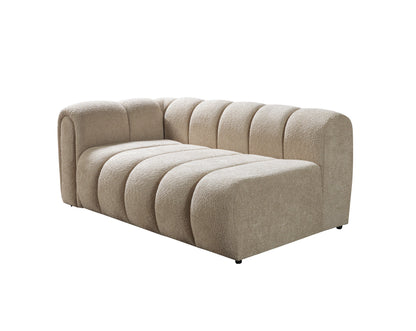 Lis Sand Boucle RAF Sectional - Mattress on Demand