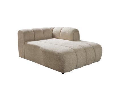 Lis Sand Boucle RAF Sectional - Mattress on Demand