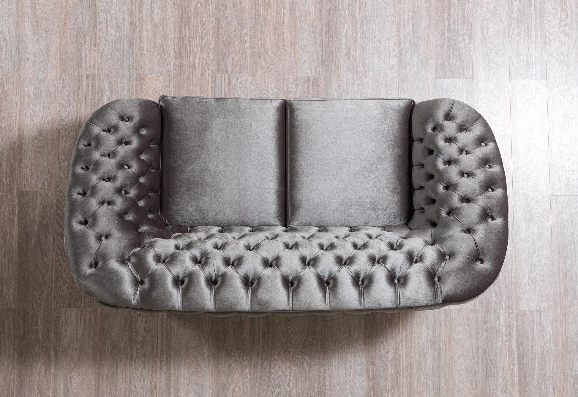 Lupino Gray Velvet Sofa & Loveseat - Mattress on Demand