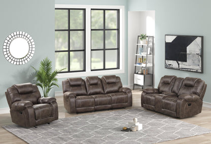 Madrid Chocolate 3-Piece Reclining Living Room Set