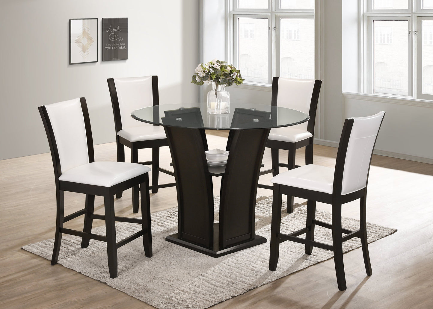 Orlando Black 5-Piece Counter Height Set