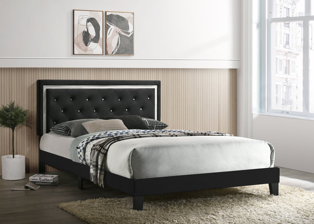 Passion Black King Platform Bed