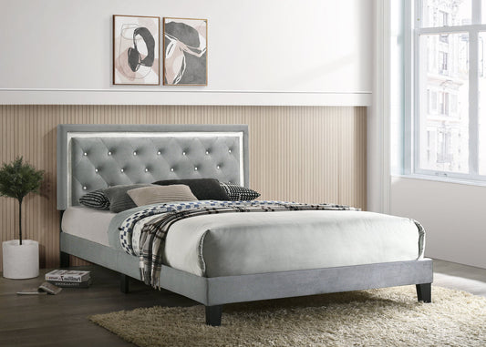 Passion Gray King Platform Bed - Mattress on Demand