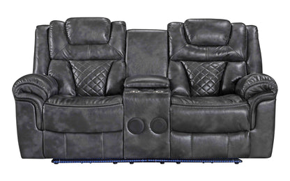 Alexa Gray 3-Piece Power Reclining Living Room Set