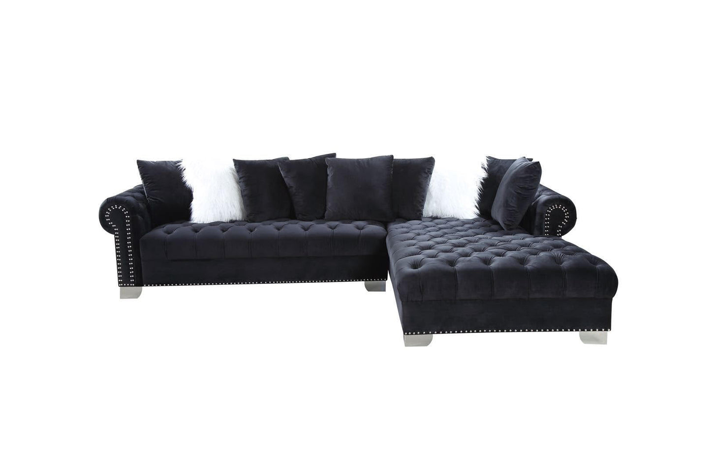 London Black Velvet RAF Oversized Sectional