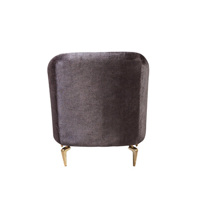 Santana Smoke Velvet Chair - Mattress on Demand