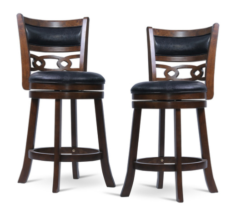 Savor Brown Swivel Counter Chair, Set of 2