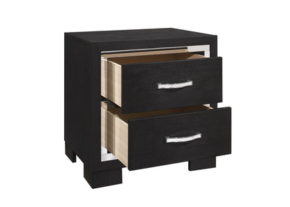 Bellante Melamine Black Nightstand