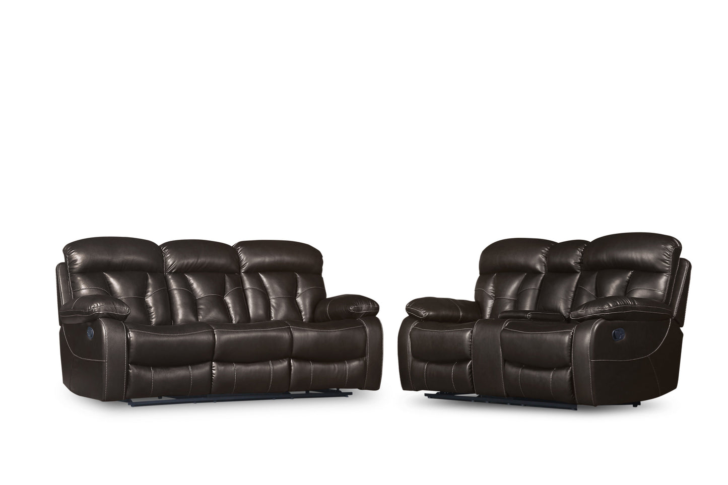 Floyd Brown Power Double Reclining Loveseat