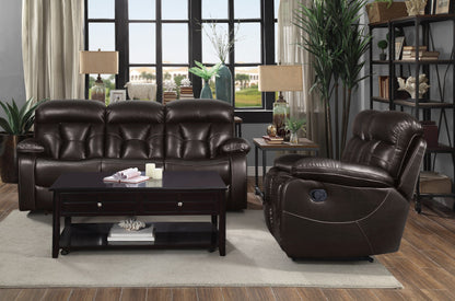 Floyd Brown Power Double Reclining Loveseat