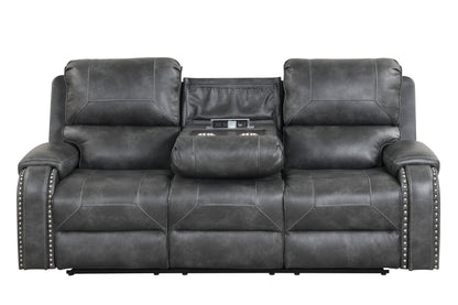 Titan Charcoal Oversized 3-Piece Reclining Living Room Set