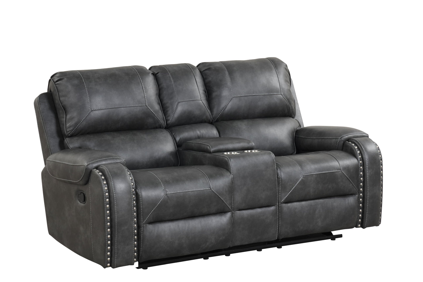 Titan Charcoal Oversized 3-Piece Reclining Living Room Set