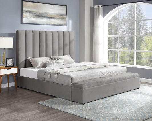 Valencia Gray King Platform Bed